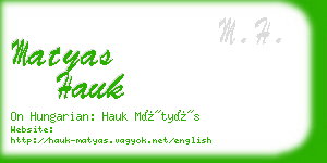 matyas hauk business card